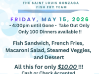 Fish Sandwich Dinner – May 15, 2026